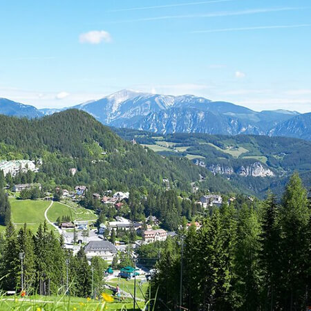 Výhľad na alpskú krajinu - Apartmány Semmering